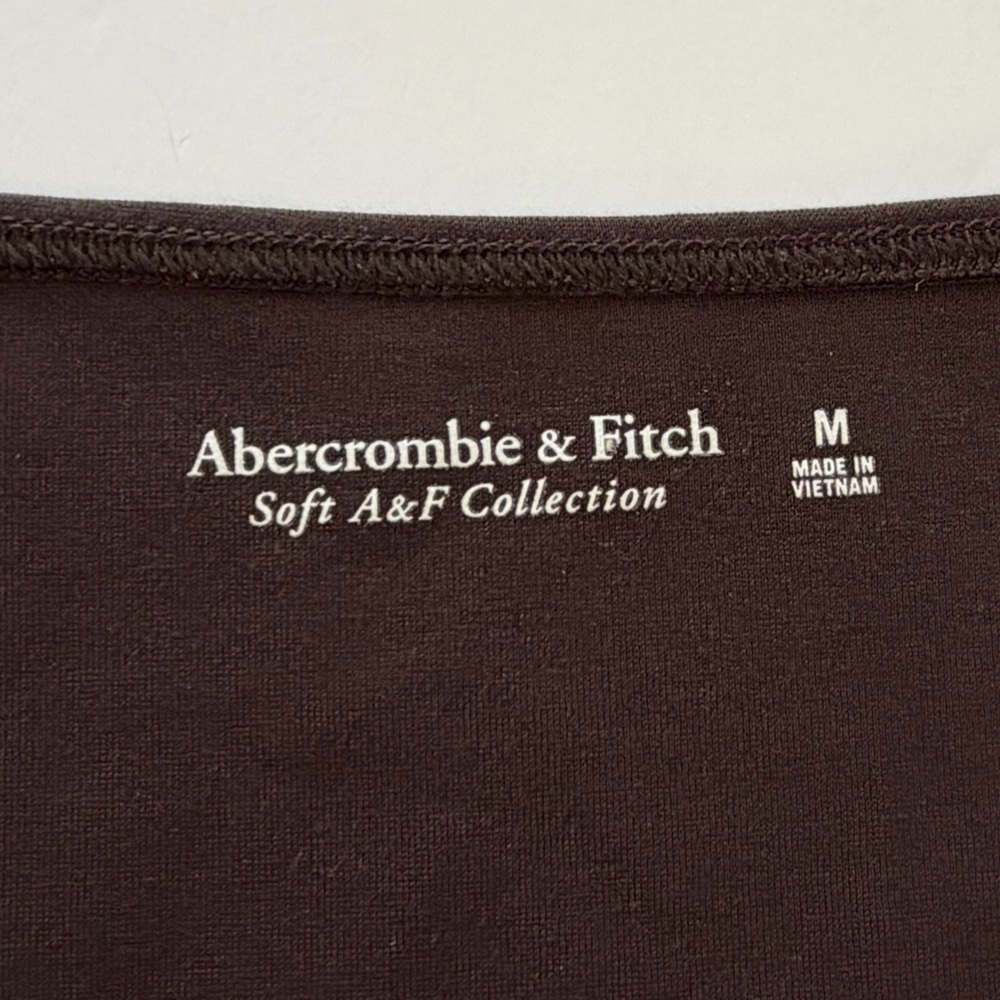 Abercrombie & Fitch Bodysuit Shirt Womens Medium Soft Collection Brown - Picture 3 of 5